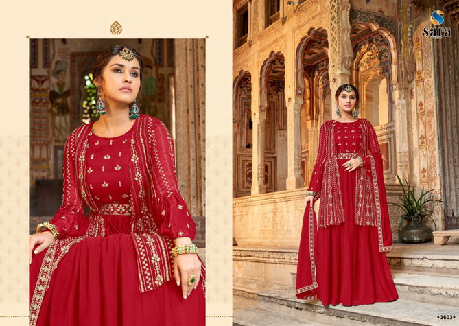 Sara Mannat Heavy Wedding Wear Embroidery Wholesale Georgette Suits
